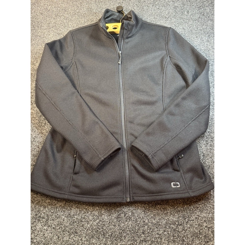 OGIO Full Zip Fleece Lined Athletic Long Sleeve Jacket Women's Sz XL Mock Neck